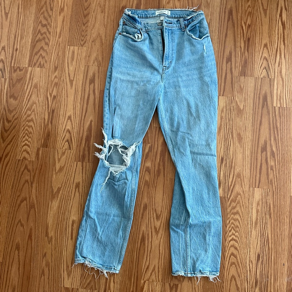 Abercrombie & Fitch Blue Straight Leg Jeans
